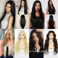 Vencilla de cabello frontal de encaje 360 ​​al por mayor Vendedor para mujeres negras 210% Densidad de encaje rizado pelucas de cabello humano